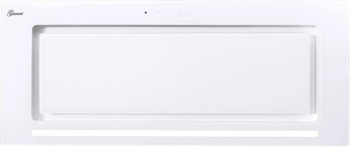 Okap kuchenny Gurari, 90 cm – 217 WH, 6 W, Biały, oświetlenie LED – pilot zdalnego sterowania, Okap próżniowy, 1000 m3 / h, płytki do recyrkulacji