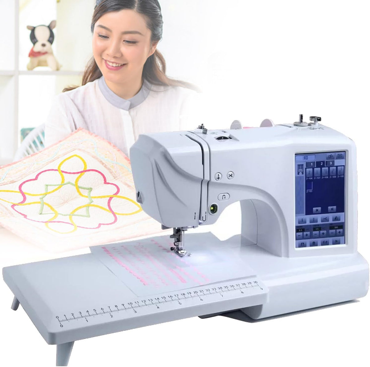 Maszyna do szycia LSHFYV – 10x10 cm, 100 V, Czarny, hafty – maszyny do szycia, maszyny do haftowania elektrycznego, 10 x 23, 5 cm 10x10 cm