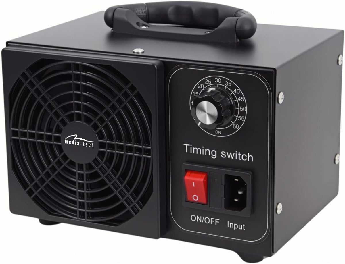 Oczyszczacz powietrza media-tech, MT6540, 140 W, Biały – metal, składana konstrukcja, W 4 MT6540, licznik czasu