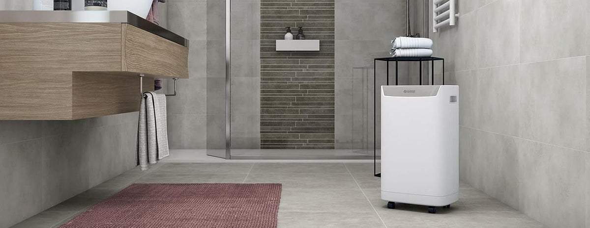 Olimpia Splendid Osuszacz powietrza, 12 L – 40 dB, Biały/Szary, AQUARIA S1 12 P DEUMIDIFICATORE 12L/24H DOPPIO FILTRO 55m3
