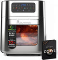 Frytkownica MasterPro – 10 l, 1700 W, Srebrny/Czarny, oświetlenie LED – timer, funkcja grilla, FOODIES na gorące powietrze o pojemności 10 l