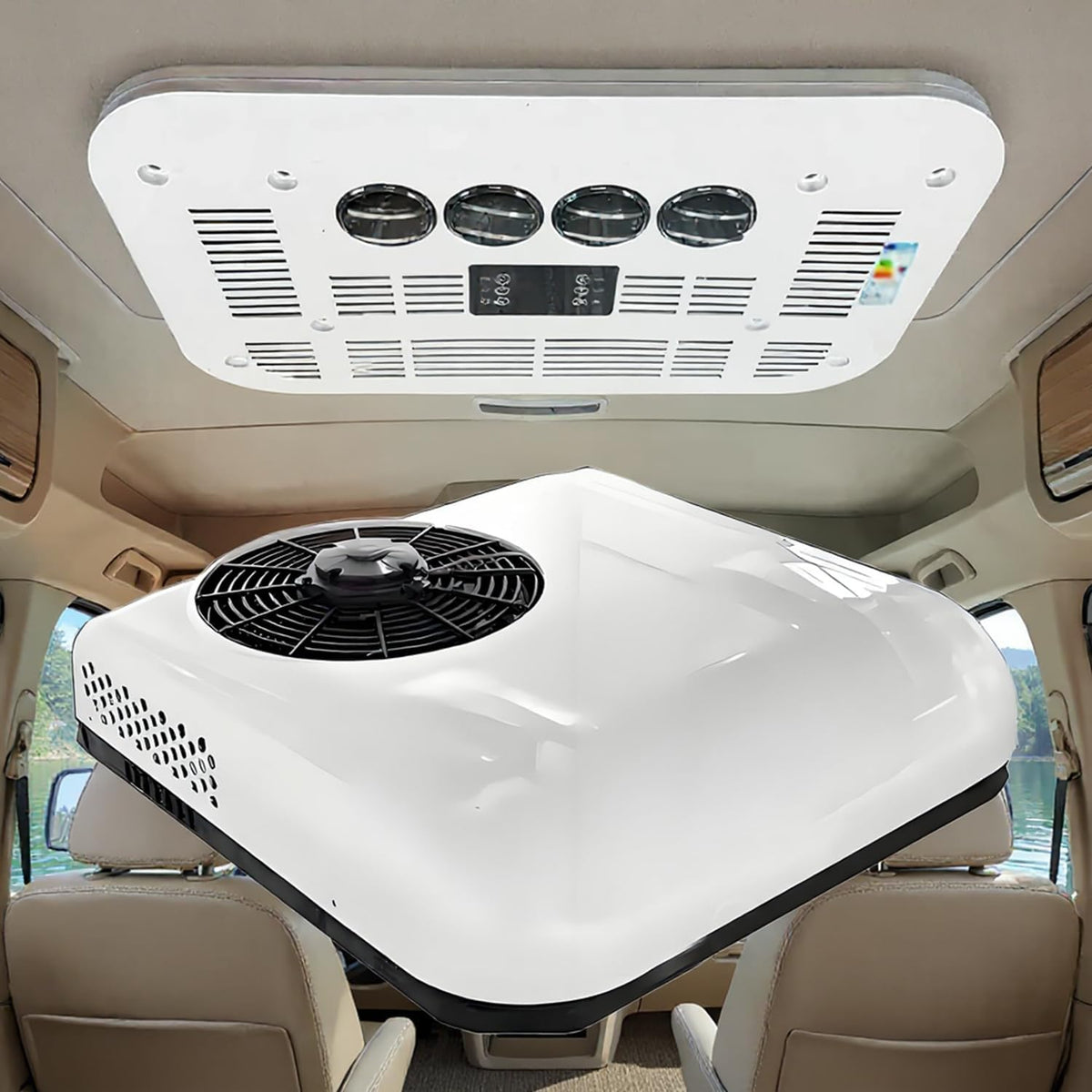 Klimatyzator – V/24, 24 V, Biały, V / 24 V / 48 – cichy, kemping V/24 V/48