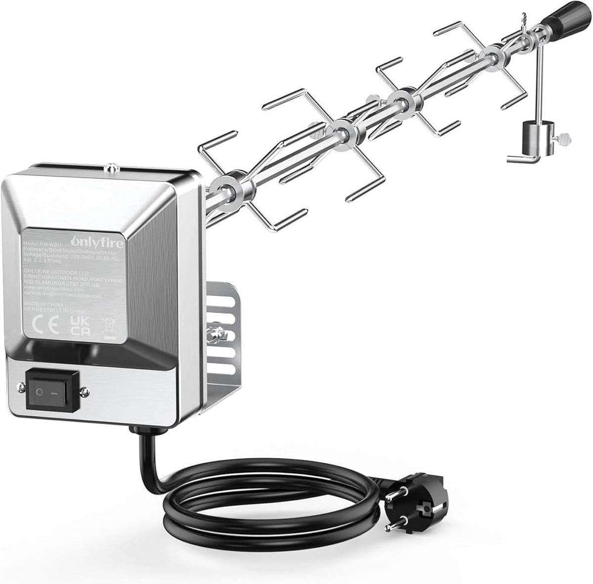 Grill onlyfire, 9x9 mm, 240 V – 4 W, Czarny, Silnik, gazowy – 100 cm, 18 kg