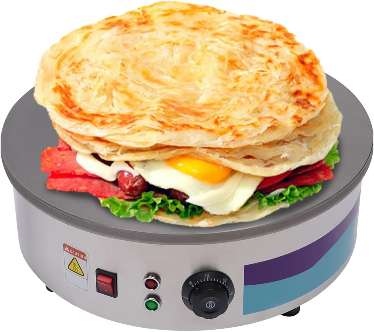 Owneed Crêpeiers Przewodniczący, 45 cm, 3000 W – 220 V, Czarny, V 3000 Naleśniki maszyny, 50 do 300°C – profesjonalne