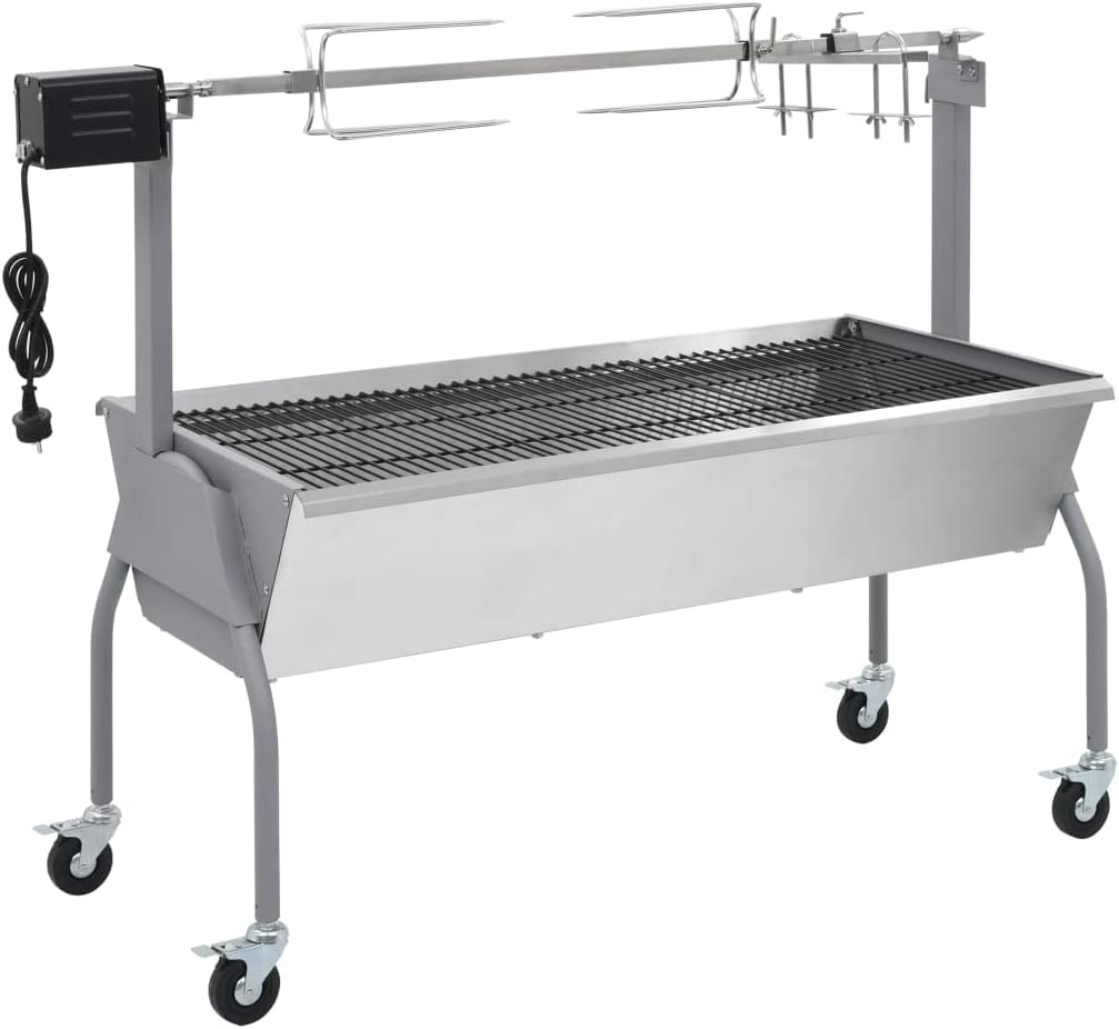 Grill faucqel, 128.8 x 55.1 x 100.5 cm, 15 W – Brązowy, przenośne, plener, drewno – na węgiel