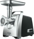 Bosch Maszynka do mielenia mięsa, MFW68640, 2200 W, 8 mm – Srebrny/Czarny, metal, Maszynka do mielenia ProPower MFW68640, zestaw sitek