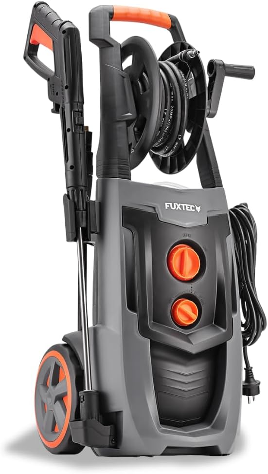 Myjka ciśnieniowa Fuxtec, myjka wysokociśnieniowa, HDRP2500, 2500 W – 195 Bar, 7 m, Czarny, automatyczne wyłączanie