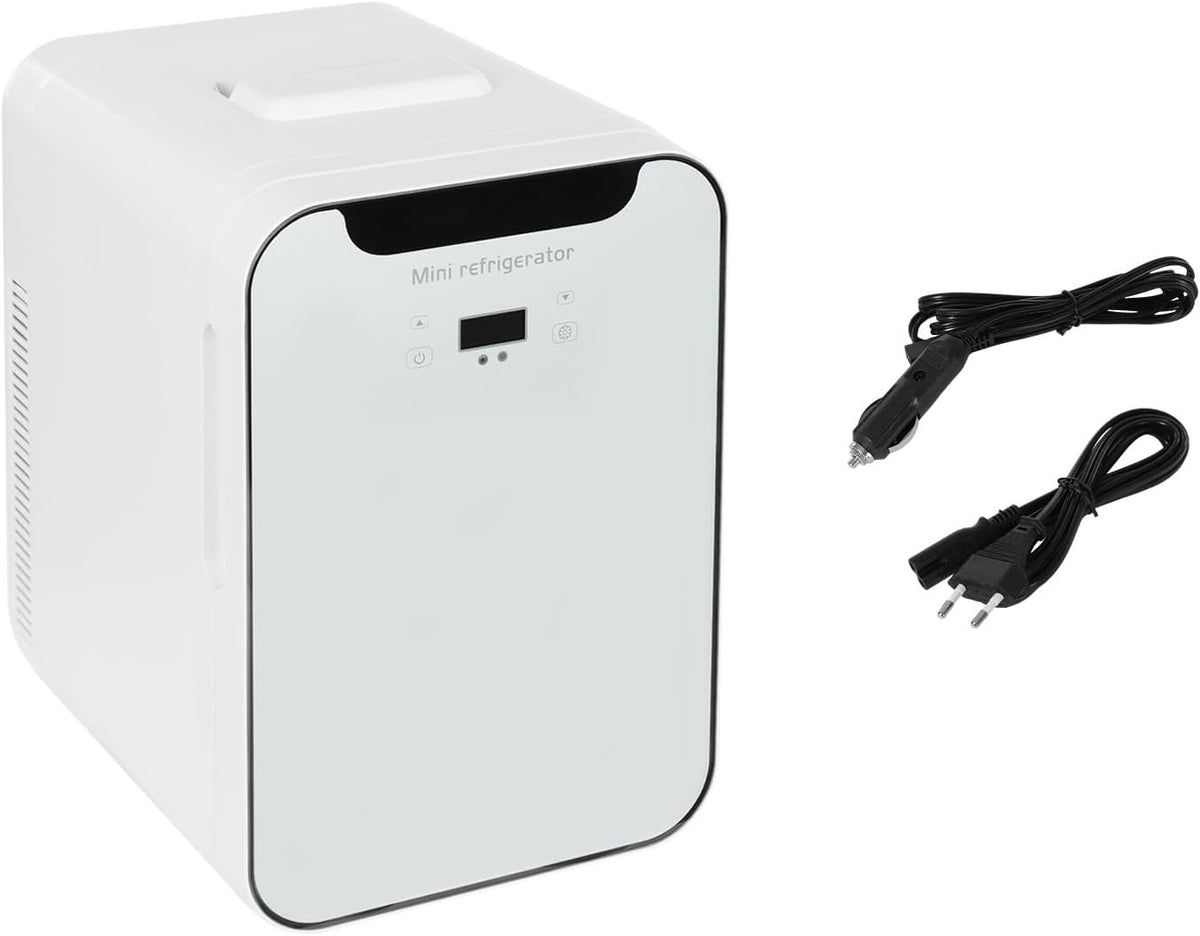 Minilodówka Tubisku – mała lodówka, 20 l, 27,2 x 34,5 x 42,2 cm, 56 W – Biały, oświetlenie LED, Lodówka, 2 strefy temperaturowe