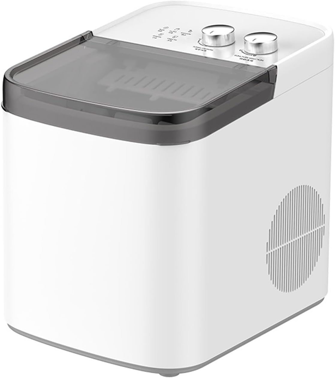 Générique Kostkarka do lodu, maszyna do lodu, 1.2 l – 235 x 295 x 305 mm, 220 V, Biały, przenośny – duży zbiornik
