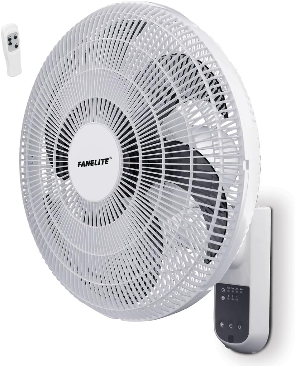 Grill Fanelite – W1670, 40 cm, 240 V, Biały – oświetlenie LED, pilot zdalnego sterowania, Wentylator W1670- RPG, zegar – 3 prędkości, tłumik