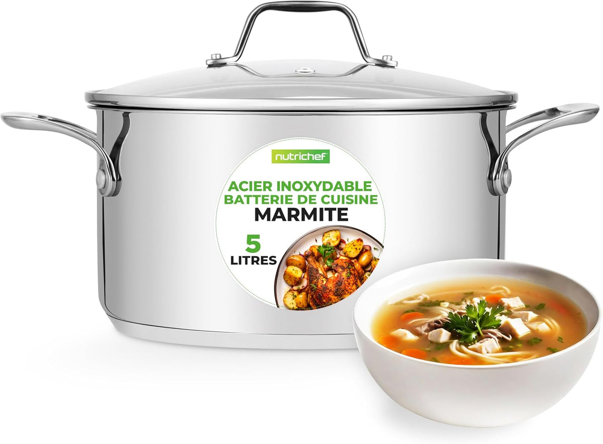 NutriChef Zmywarka, 5 litrów, Srebrny / Przezroczysty, stal nierdzewna