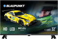 Monitor komputerowy BLAUPUNKT, DVB-T2/S2/C, 32 cale, 16 W – Czarny, USB, Inteligentny telewizor, 1366 × 768 – 32HCE4000S, dźwięk Dolby, DVB- T2