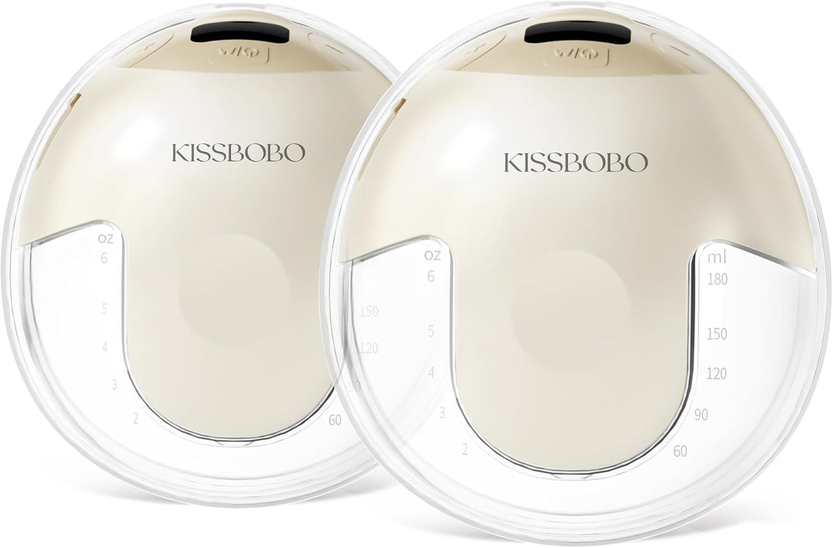 KISSBOBO Laktatory, 2PCS – 17 mm, Szary, Pompa do mleka, pompa do karmienia piersią – 280mmHg, przenośne, 4 tryby 19 poziomów