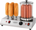Aparatura do hot dogów HAKKA FOOD PROCESSING – V/960, 220 V, 960 W, Czarny – 220 V / 960 W Hot Dogs Maszyna, Kuchenka, Profesjonalne