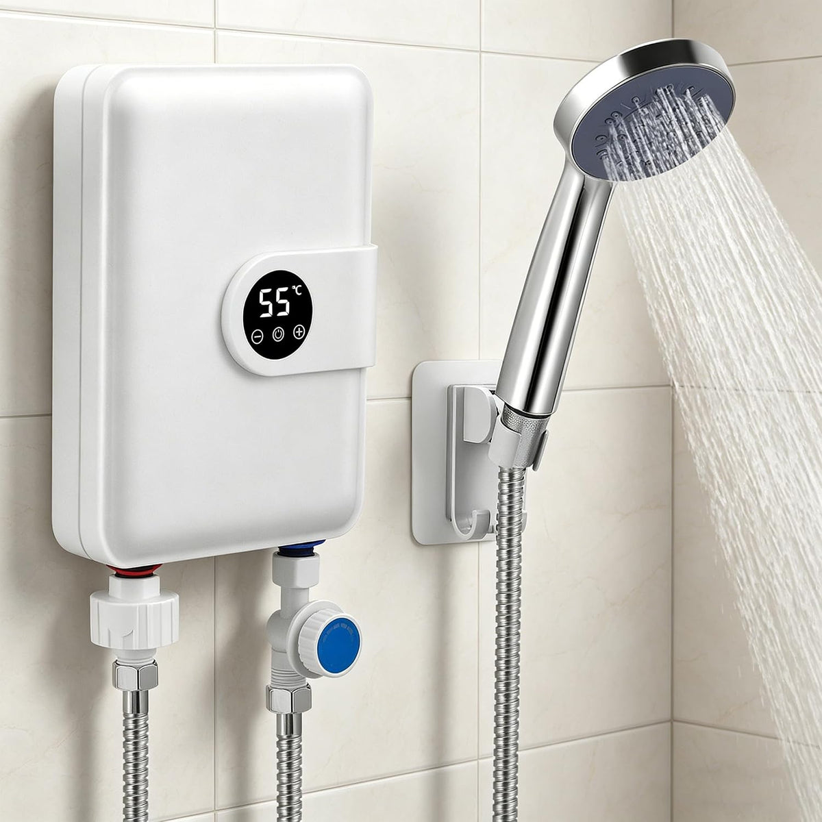 Nastopee Elektryczne podgrzewacze wody, 5500 W, Czarny – miejsce do przechowywania, oświetlenie LED, Piec wodny, kemping – kemping- Samochód