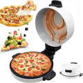 TsoLay Piec do pizzy – 12 cali, 2000 W, 2.8 kg, Czarny / Srebrny – stal nierdzewna, Piec elektryczny do pizzy, przenośny, średnica 30 cm – do pizzy