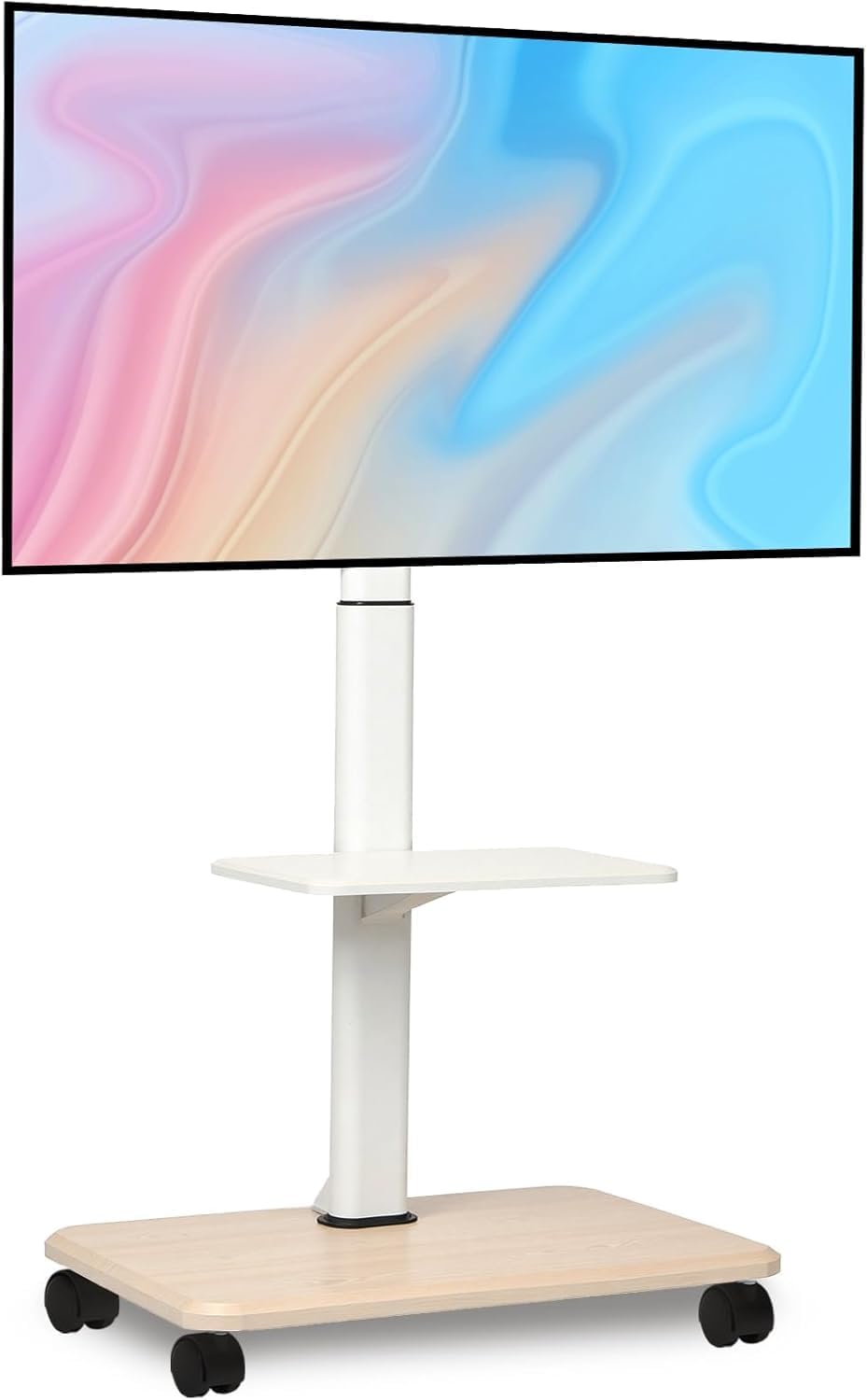 Akcesoria Hellsehen, 70 cali, 68 kg, Czarny – metal, oświetlenie LED, Szafka TV, przenośne – LCD wyświetlacz
