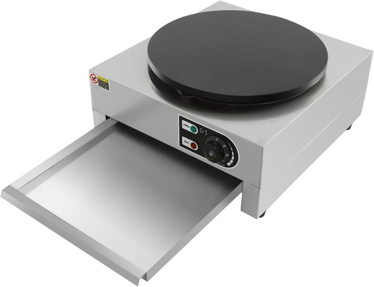 Crêpeiers Przewodniczący WINZING, 40 cm – 3 kW, 220 V, Czarny, Aparatura – 50 do 300°C, profesjonalny, do naleśników