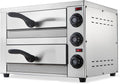 WOTZOV Mini piekarnik, 12 cali, Srebrny, stal nierdzewna – piec do pizzy, Elektryczny do pizzy, profesjonalny, restauracja