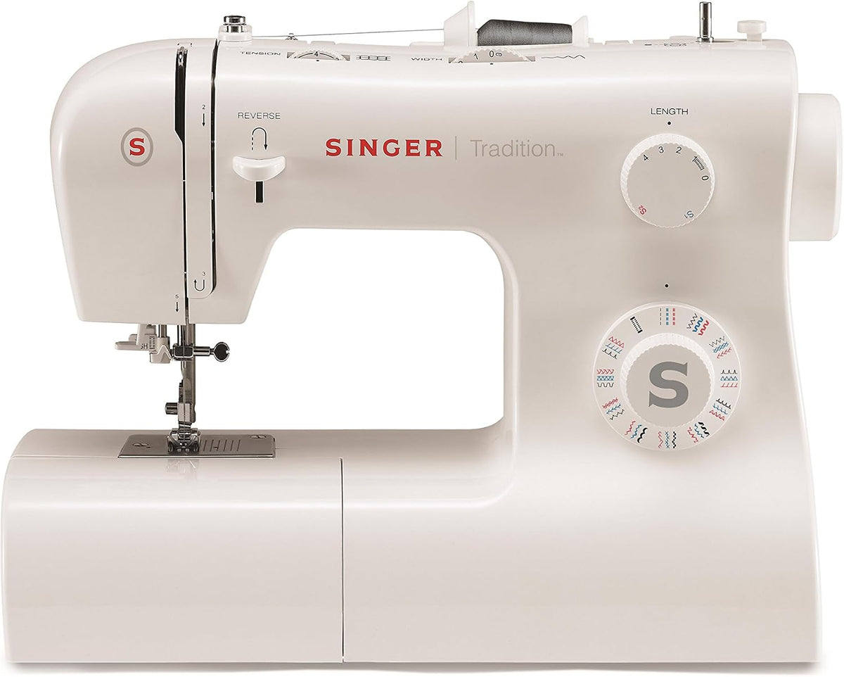Singer Maszyna do szycia – 35 x 12 x 25 cm, Biały, elektroniczna, elektryczna – biała, plastikowa