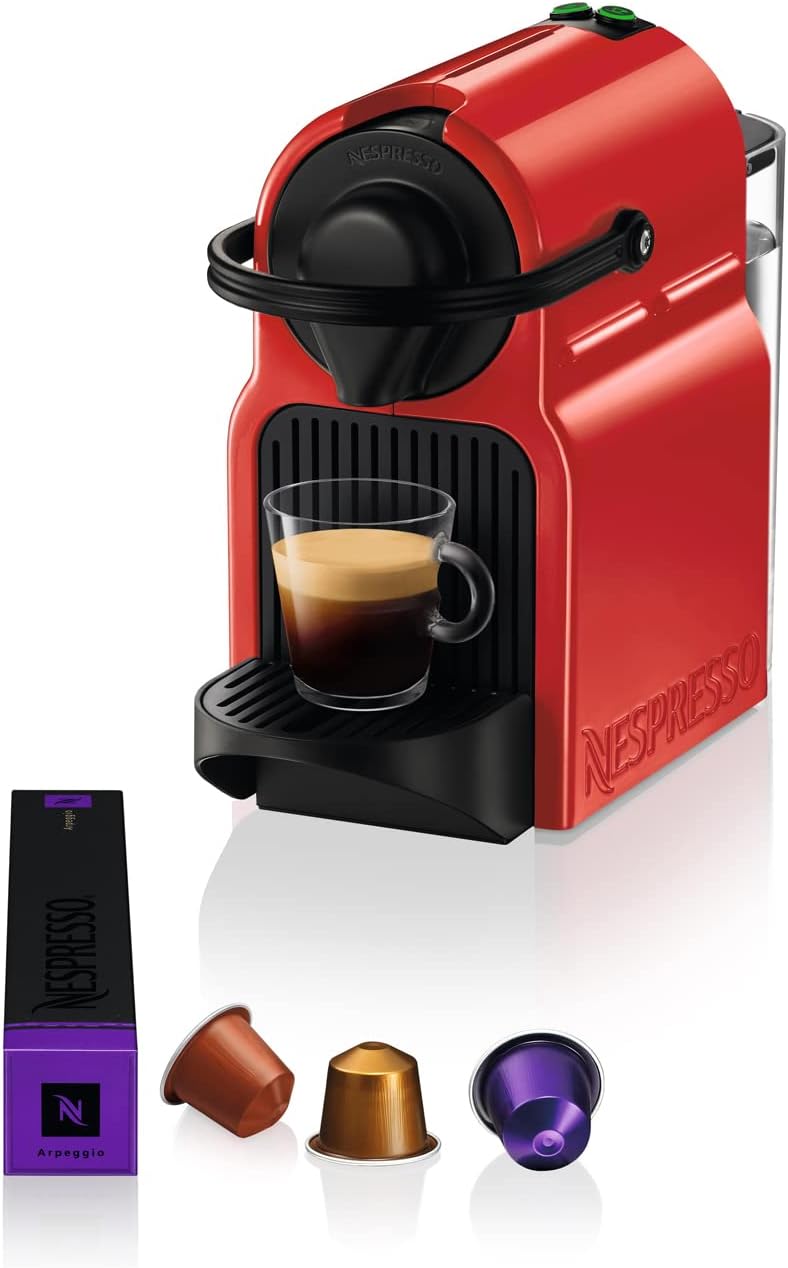 Nespresso Ekspres do kawy, YY1531FD, Czerwony, metal – YY1531FD Elektryczna, 19 prętów ciśnieniowych