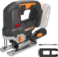 WORX Piły skokowe, WX542.9, 20 V, 2.5 Ah – 26 mm, Czarny, praca bezprzewodowa, WX542.9 Bezpłatna piła bezprzewodowa 20 V