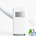 HaiZethonic Klimatyzator przenośny – klimatyzator mobilny, 1200 W, 7000 BTU, 30 cm – Biały, Klimatyzator, Montaż ścienny, licznik czasu – Chłodzenie