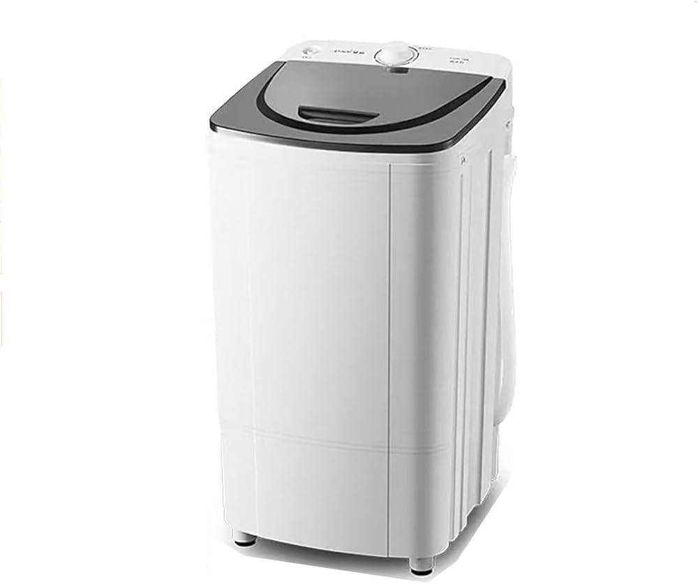 Wirówki, 10 kg, 2800 obr./min, 73,5 cm – Biały/Czarny, stal nierdzewna, timer, Suszarka odpływowa 10 kg – 2800 obr./min z niebieskim światłem 360°