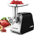 COOCHEER Grill, 2000 W, 2 kg – Czarny, metal, maszynka do mięsa, Akcesoria do urządzeń – Profesjonalny elektryczny koper do mięsa 2000 W