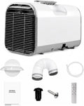 Klimatyzator przenośny GZGHRZQS – klimatyzator mobilny, 420 W, 220 V, 4095 Btu – Biały, metal, Klimatyzator, przenośne – czasomierz, kemping