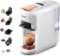 Ekspres do kawy CAFELFFE, MK-606 – 5 W, 44 mm, 19 bar, Biały/Miedziany – metal, samoczyszczenie, automatyczne wyłączanie, 5 w 1