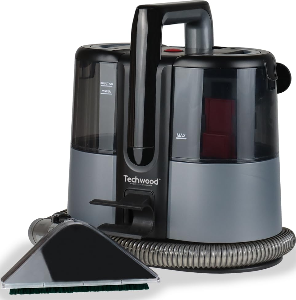 Odkurzacz Techwood, TNA-006, 600 W, 4 m – 1.5 l, Czarny, 2 w 1, piorący – Akcesoria do aparatury, czyszczarka TNA- 006, duży zbiornik, Pojazdy i Plus
