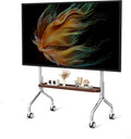 Stojaki podłogowe CNTSLNB, 600x400 mm, 50 kg – Szary, oświetlenie LED, Szafka TV, 75 cali – koła ruchome, wyświetlacz LCD, 50 kg obciążenia