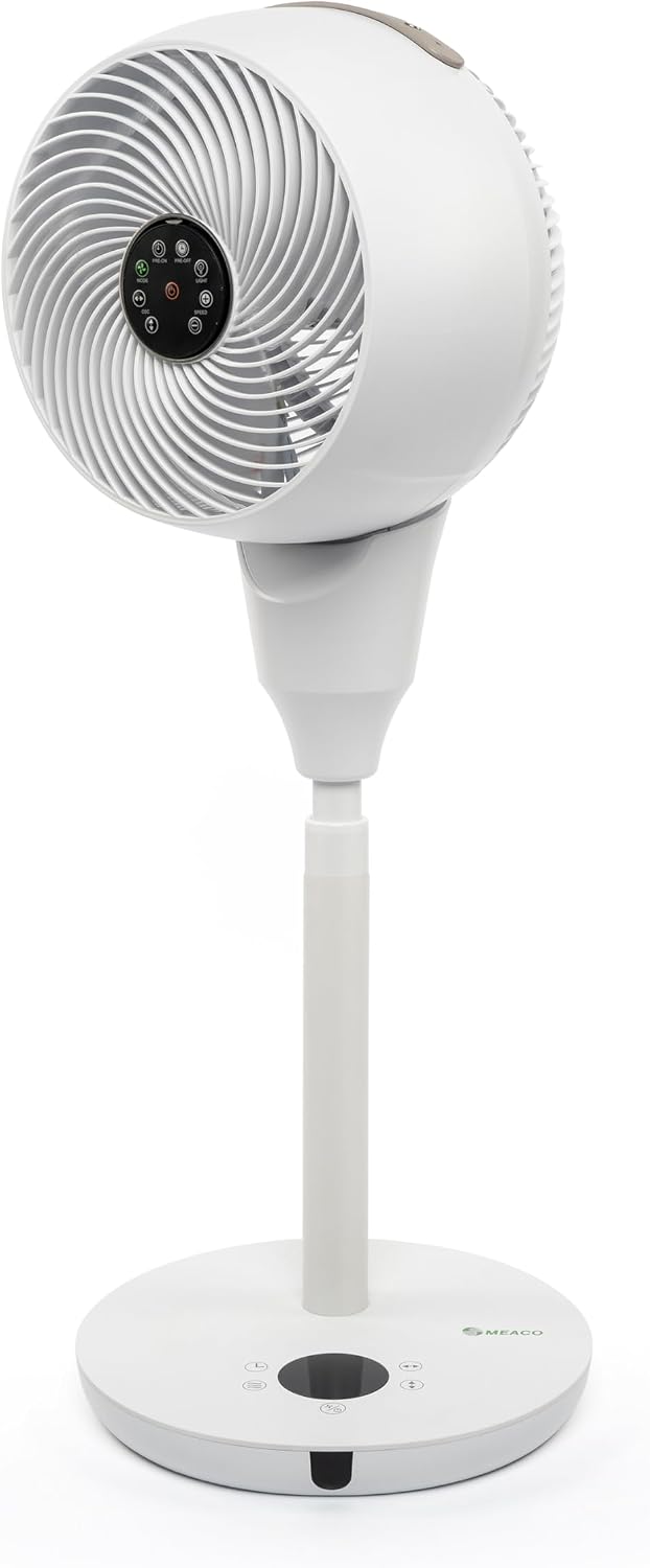 Meaco Wentylator stojący, 1056P, 955 x 320 x 339 mm, 5,4 kg – 29 dB, Biały, Wentylator 1056P, huśtawka – dekoracja salonu, tłumik