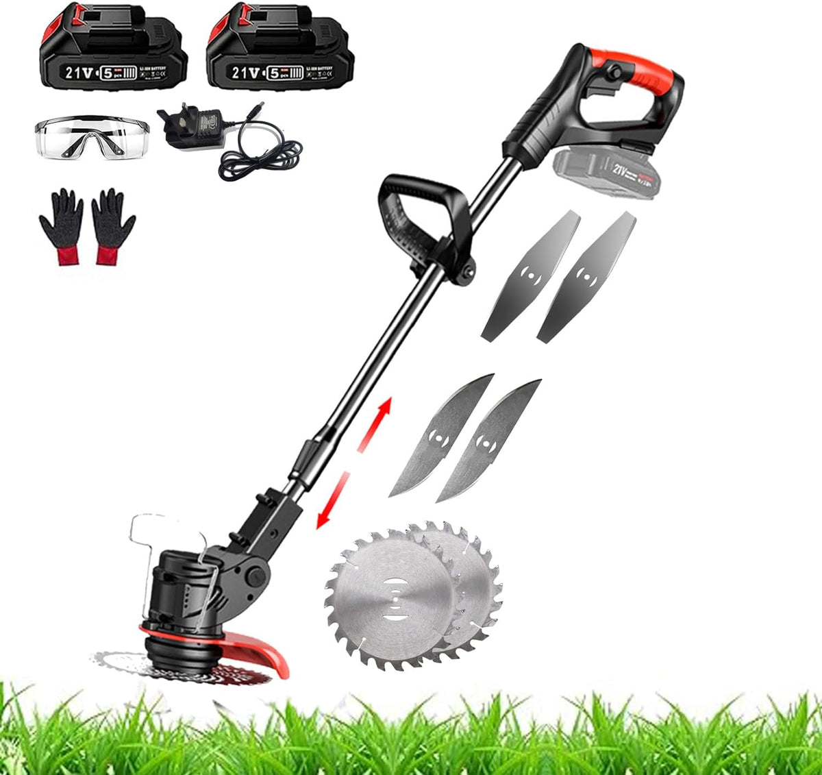 ZREBZYR Wyłączony, 21 V – 15 cm, 3 W, Czarny, stal nierdzewna – praca bezprzewodowa, 3 w 1, 40min / ładunek ZREBZYCut- Łóżka