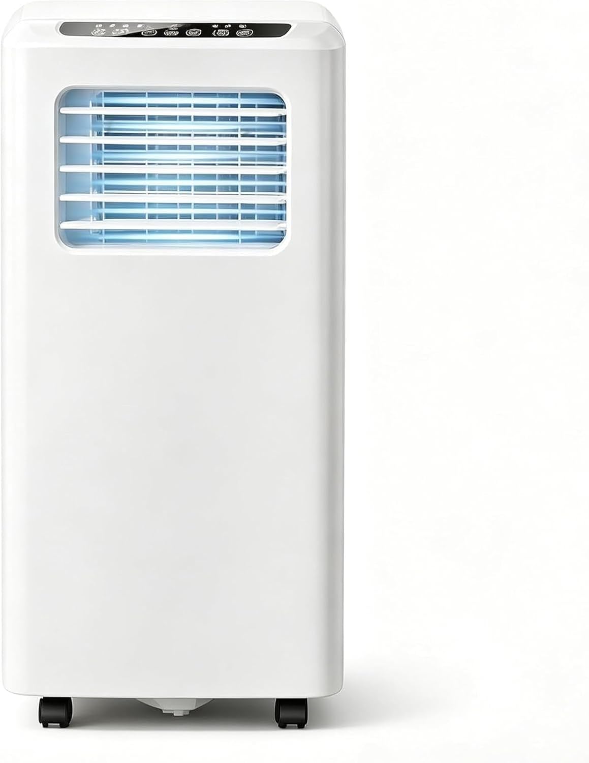 Eouyt Klimatyzator, 7000 BTU, 50 m, 3 W – Czarny, pilot zdalnego sterowania, 3 w 1, 3-in-1 – gniazdo z broszami UK 3, wentylator do 50 m2