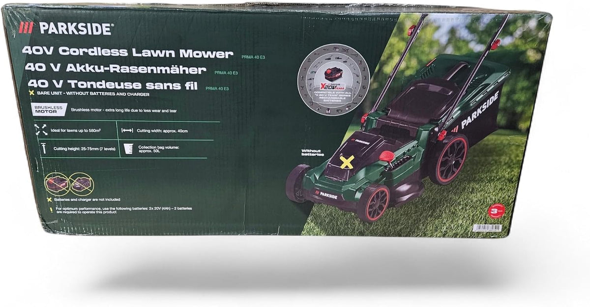 Kosiarki rotacyjne Parkside, 40 V, Zielony, praca bezprzewodowa – PRMA 40 40- Li Green