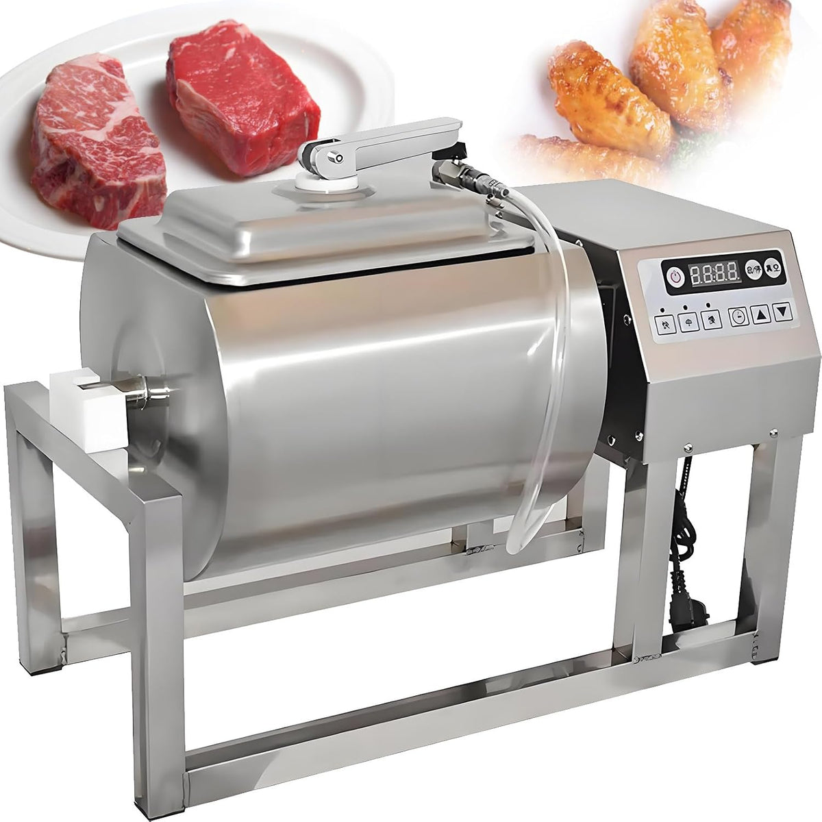 HTDRE Wanien próżniowe – 18 l, 610 x 315 x 370 mm, 30 W, Srebrny – stal nierdzewna, Maszyna do marynarek, do Mariner Le Poulet