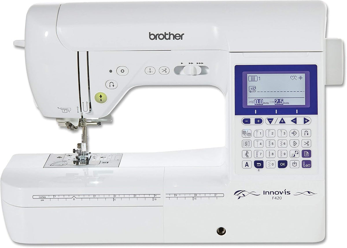 Maszyna do szycia Brother – F420, 5 mm, Biały, oświetlenie LED – Brat F420, elektryczna