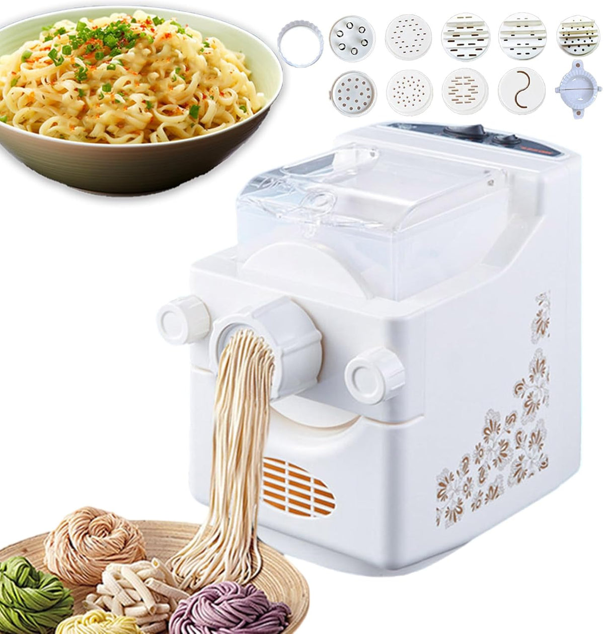 pedenencelia Ręczne maszynki do makaronu, 5 kg – Czarny, Noodle-Maszyna, wyjmowana, do czyszczenia