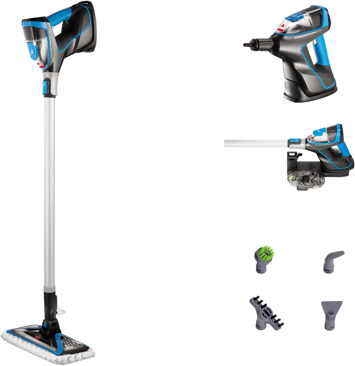 Bissell Myjka parowa, 4268N, 1600 W, Czarny – 3 w 1, Czyszczenie parowe, wielofunkcyjne, przenośne – wąskie