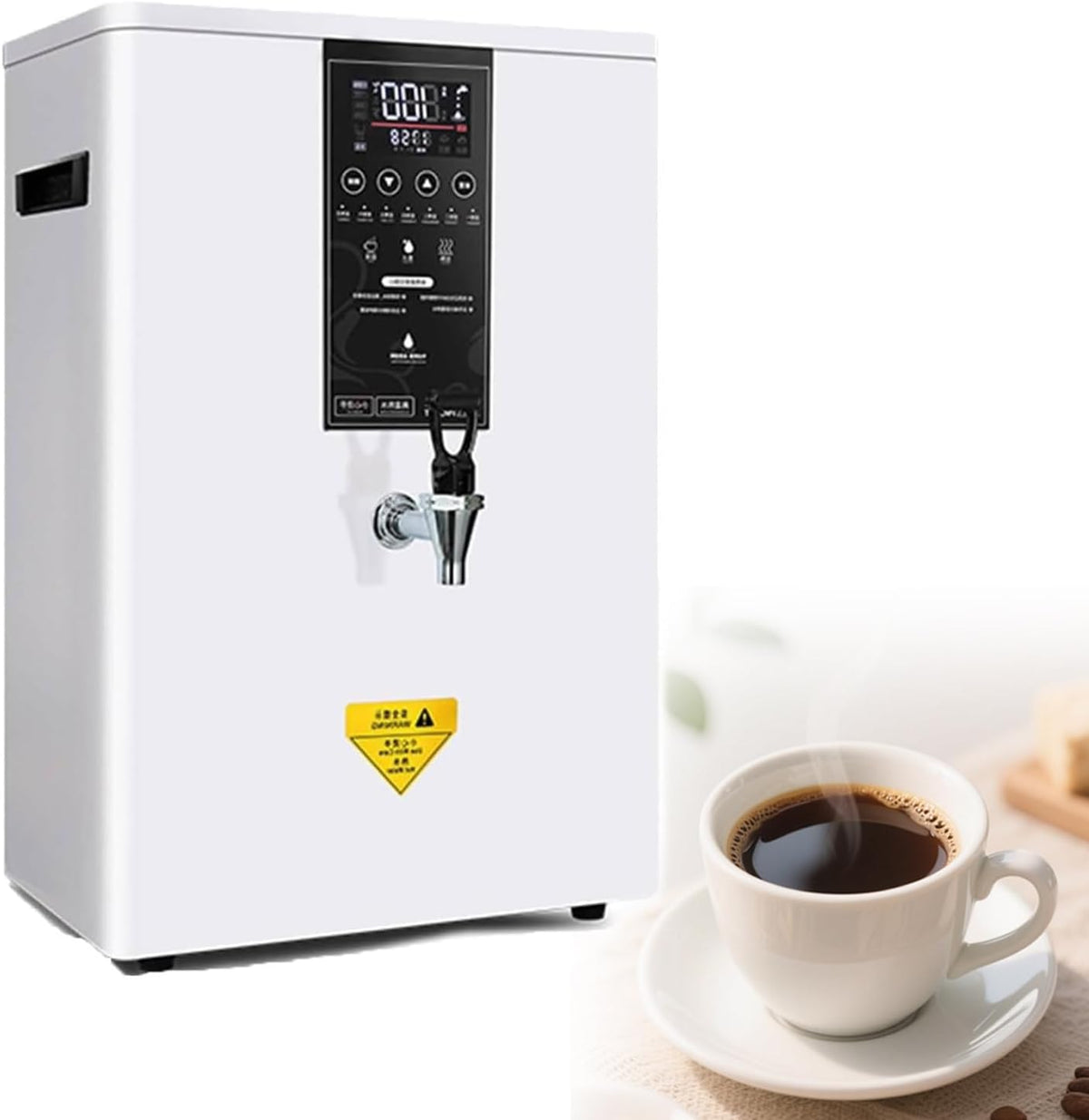 Dystrybutor gorącej wody, 50 l, 3000 W – 355 x 255 x 60 mm, Czarny, Dystrybutor, LCD ekran – restauracja, herbata