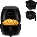 Frytkownica beztłuszczowa Zeegma, air fryer, 1800 W, 6 l – Czarny, 60-ty zegar, czas ogrzewania, Knapper Duże frytkownica wolna od oleju 1800 W