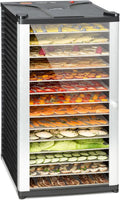 Suszarka do żywności KLARSTEIN, 8 m – 1000 W, 240 V, Czarny, Stabilny – odwodniony pokarm, zegar