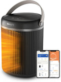 PHILIPS Grzejnik elektryczny, CX3120, 2000 W – 24 dB, 20 m, Szary, automatyczne wyłączanie – CX3120 / 01, 5 programów, 45 ° oscylacja CX3120/01